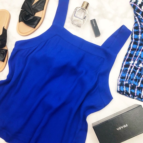 Madewell Tops - Madewell Cobalt Bow Back Square Neck Top